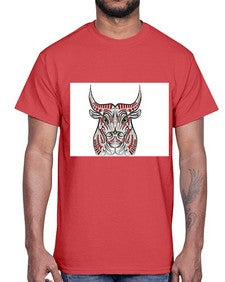 ethnic bull 418#- mandala- Cotton Tee