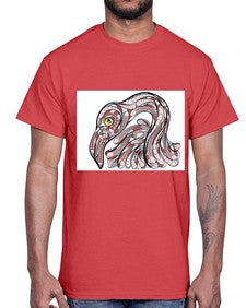 ethnic flamingo 423#- mandala- Cotton Tee