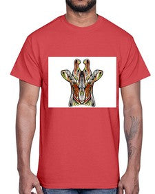 ethnic giraffe 425#- mandala- Cotton Tee