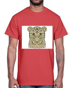 ethnic leopard 429#- mandala- Cotton Tee
