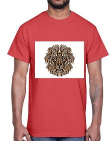 ethnic lion 430#- mandala- Cotton Tee