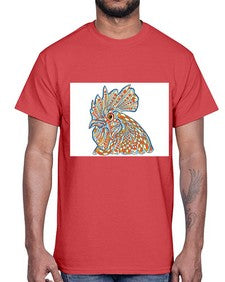 ethnic rooster 438#- mandala- Cotton Tee