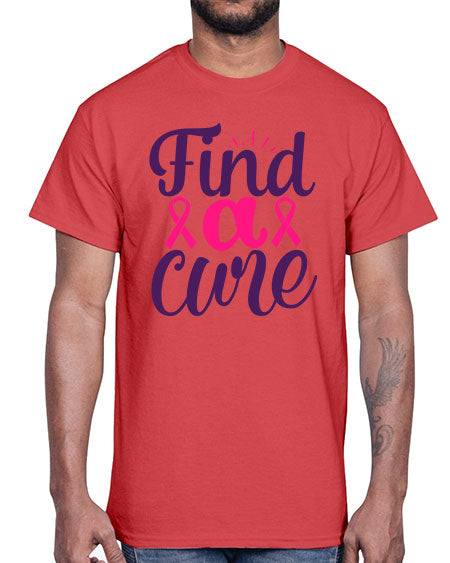 find a cure Style 12#- breast cancer- Cotton Tee