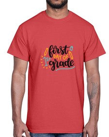 first day of first grade 102#- first grade- Cotton Tee