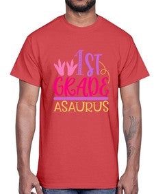 first grade asaurus 117#- first grade- Cotton Tee