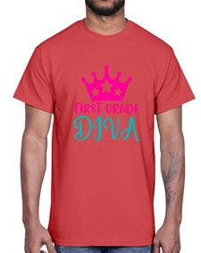 first grade diva 128#- first grade- Cotton Tee