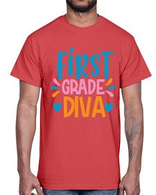 first grade divaaa 130#- first grade- Cotton Tee
