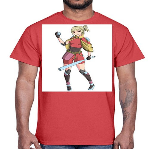 girl bring stick3#- anime- Cotton Tee