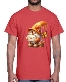 gnome with butterfly 09#- gnome- Cotton Tee