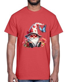 gnome with butterfly 13#- gnome- Cotton Tee