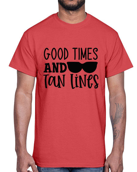 good times and tan lines Style 99#- summer- Cotton Tee