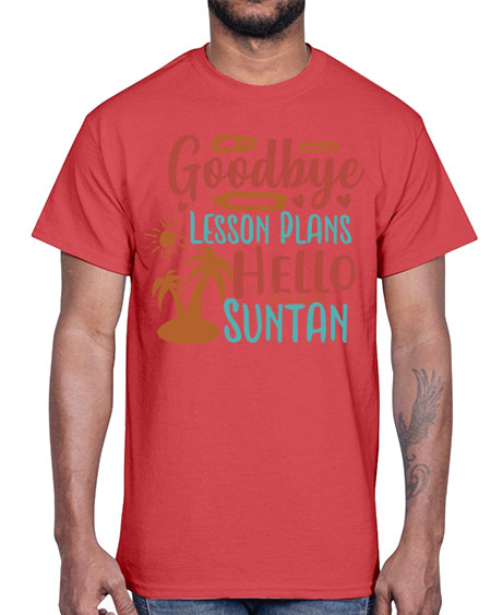 goodbye lesson plans hello summer 104#- summer- Cotton Tee