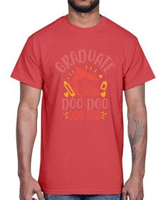 graduate shark doo doo doo doo 221#- graduation- Cotton Tee
