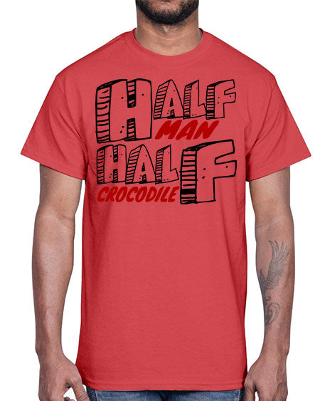 half man half crocodile- alligator- Cotton Tee
