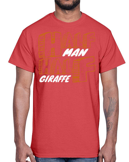 half man half giraffe- giraffee- Cotton Tee