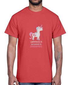 happiness is believing in unicorns 159#- unicorn- Cotton Tee
