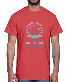 happiness is believing in unicorns 162#- unicorn- Cotton Tee
