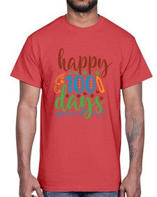 happy one hundred days 244#- one hundred days- Cotton Tee