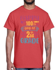 happy one hundredth day of second grade 249#- second grade- Cotton Tee