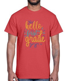 hello first grade 272#- first grade- Cotton Tee