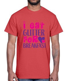 i eat glitter for breakfast 177#- unicorn- Cotton Tee