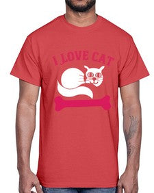i love cat Style 55#- cats- Cotton Tee