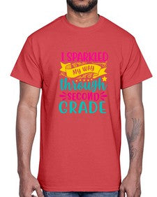 i sparkled my way through second grade 378#- second grade- Cotton Tee