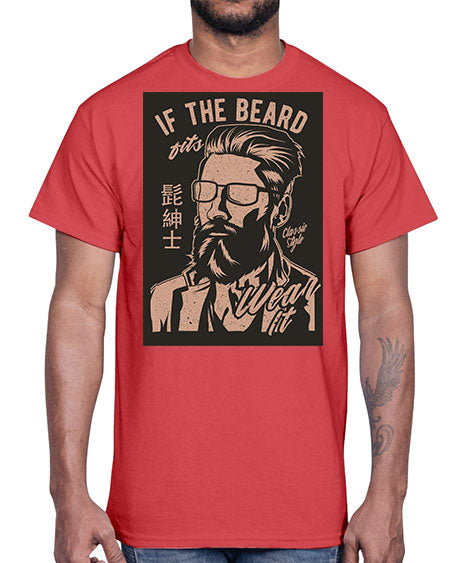 if the beard fits wear it cs 151#- bears - animals- Cotton Tee