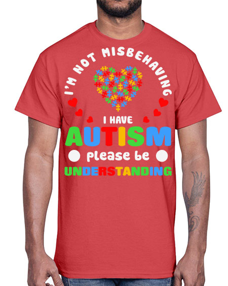im not misbehaving i have 95#- autism- Cotton Tee