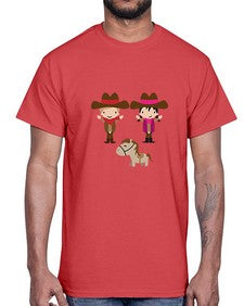little cowboys 736#- western- Cotton Tee