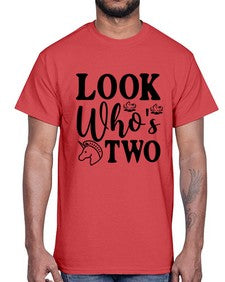 look whos two 267#- unicorn- Cotton Tee