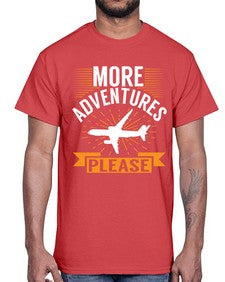 more adventures please  32#- airplane- Cotton Tee