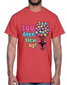 one hundred Day of School 563#- one hundred days- Cotton Tee