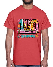 one hundred days of school lighting 573#- one hundred days- Cotton Tee