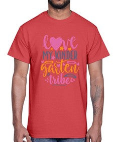 one hundred love my kinder garten tribe 593#- one hundred days- Cotton Tee