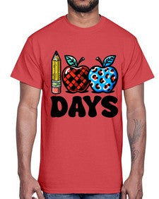 one hundredth day of school Apple 598#- one hundred days- Cotton Tee