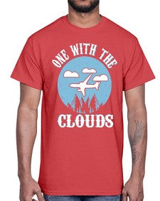one with the clouds  34#- airplane- Cotton Tee