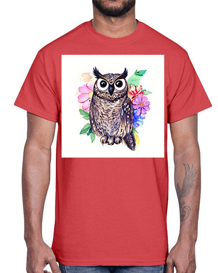 owl 3#- owl- Cotton Tee