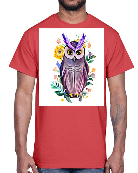 owl 7#- owl- Cotton Tee