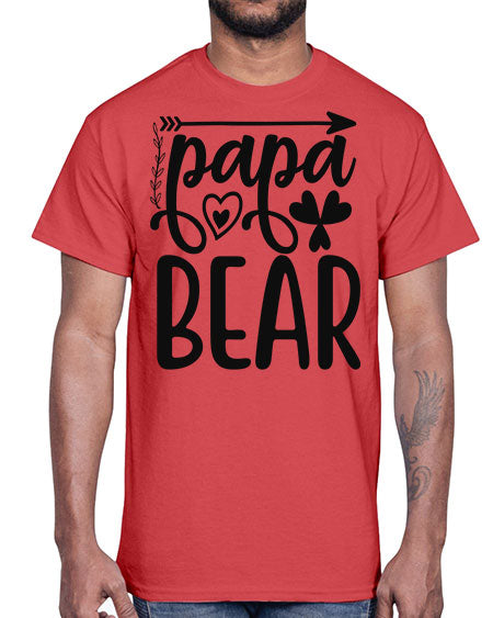 papa bear 209#- bears - animals- Cotton Tee