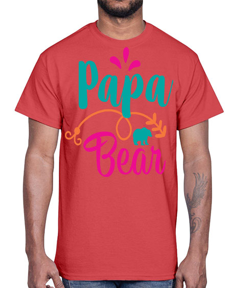 papa bear 213#- bears - animals- Cotton Tee