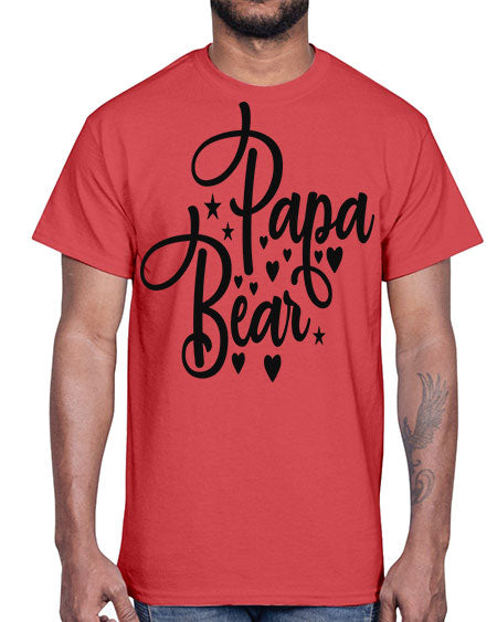 papa bear 219#- bears - animals- Cotton Tee