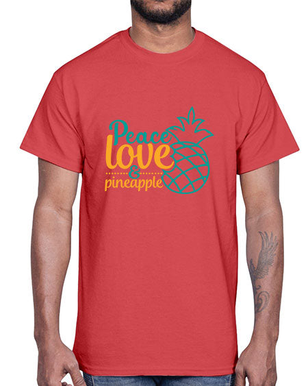 peace love pineapple Style 82#- summer- Cotton Tee