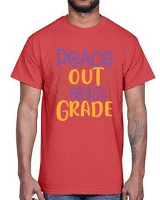 peace out eighth grade 616#- eighth grade- Cotton Tee