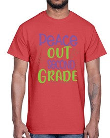 peace out second grade 640#- second grade- Cotton Tee
