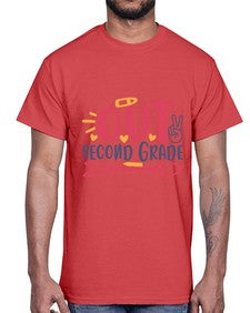peace out second grade 641#- second grade- Cotton Tee