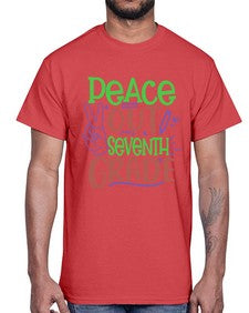 peace out seventh grade 644#- seventh grade- Cotton Tee