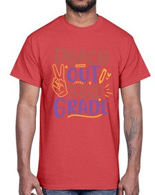 peace out third grade 645#- third grade- Cotton Tee