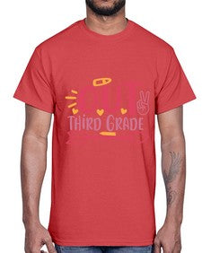 peace out third grade 647#- third grade- Cotton Tee