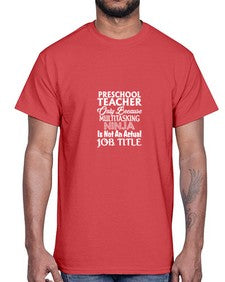 preschool teacher only 694#- teacher- Cotton Tee